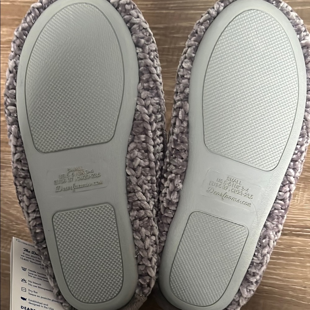 Dearforms Gray Knit Slippers - Picture 6 of 6